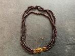 Aangeboden een vintage gouden granaat ketting, Ophalen of Verzenden, Goud, Ketting