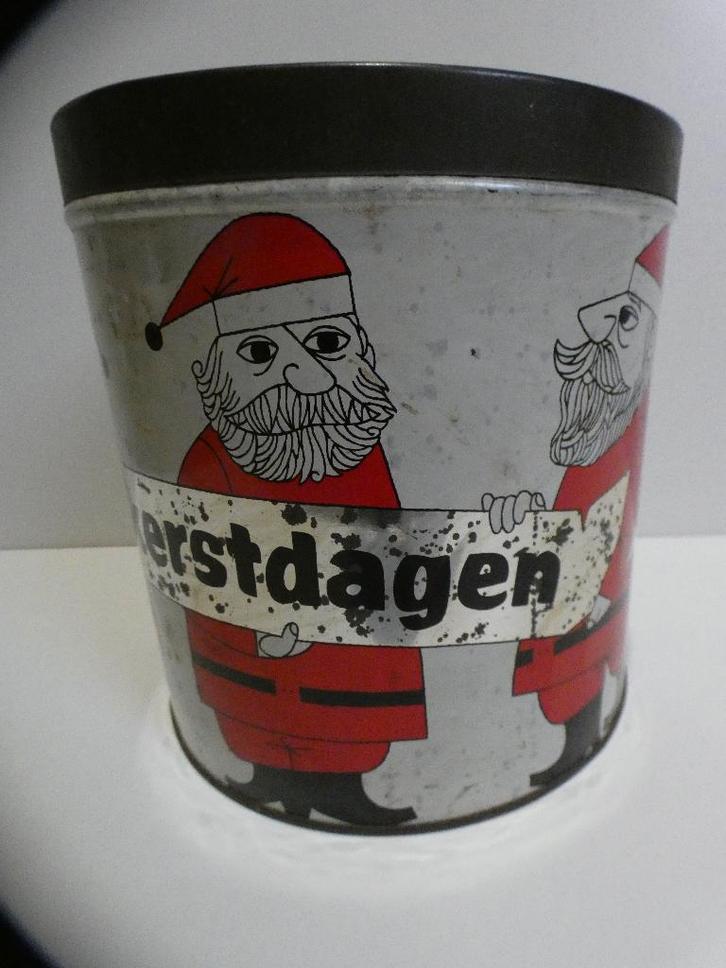 Te koop groot zeldzaam kerstblik met deksel, Diversen, Kerst, Gebruikt, Ophalen of Verzenden