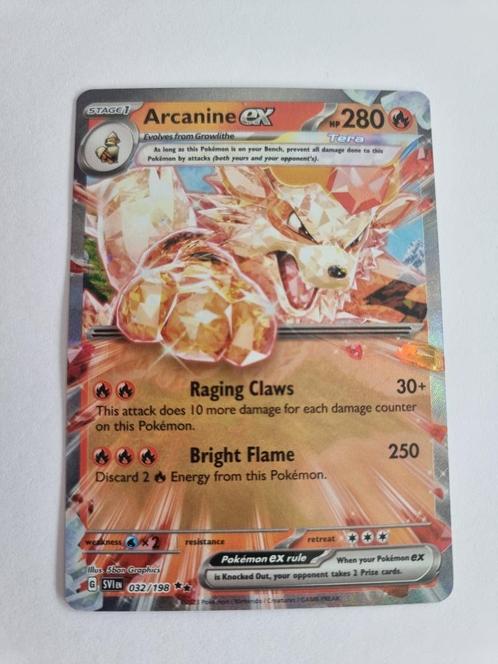 Scarlet & Violet - Arcanine EX 032/198 , Hobby en Vrije tijd, Verzamelkaartspellen | Pokémon, Nieuw, Losse kaart, Ophalen of Verzenden