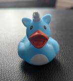 Blauwe unicorn badeend rubber duck 6cm, Verzamelen, Verzenden, Nieuw