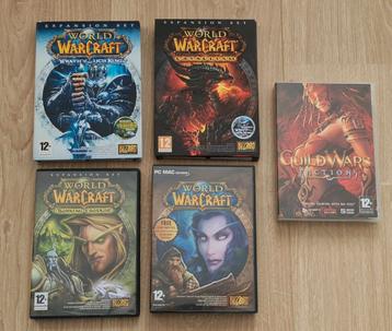 4x World of Warcraft + GuildWars PC CD-ROM Games beschikbaar voor biedingen