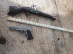 Twee oude miniatuur klappertjes pistolen, Ophalen of Verzenden