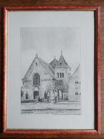 Pentekening R.K H. Johannes de Doperkerk te Wageningen, Antiek en Kunst, Kunst | Tekeningen en Foto's, Ophalen of Verzenden