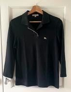 Burberry polo shirt top met driekwart mouwen zwart - maat S, Burberry, Ophalen of Verzenden, Lange mouw, Zo goed als nieuw