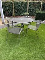 Mooie ijzeren tuinset inclusief kussens!, Tuin en Terras, Tuinsets en Loungesets, Ophalen, 4 zitplaatsen, Gebruikt, Aluminium