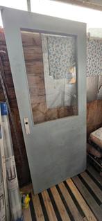 Binnendeur met raam, Doe-het-zelf en Verbouw, Deuren en Horren, Ophalen, Gebruikt, 80 tot 100 cm, Binnendeur