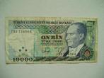 878. Turkije, 10.000 lirasi 1970(1982) Atatürk., Postzegels en Munten, Bankbiljetten | Europa | Niet-Eurobiljetten, Los biljet