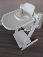 Stokke Tripp Trapp stoel, met tafelblad en babyset, Ophalen, Gebruikt, Meegroeistoel, Stoelverkleiner