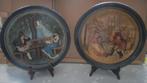 rond schilderij bord tafereel, Ophalen of Verzenden