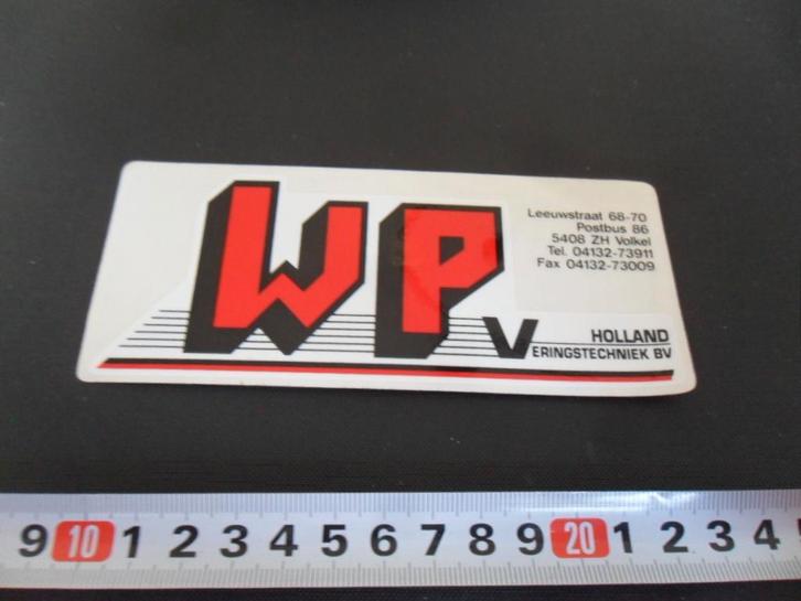 sticker WP veringstechniek holland bv volkel motor *, Verzamelen, Stickers, Zo goed als nieuw, Ophalen
