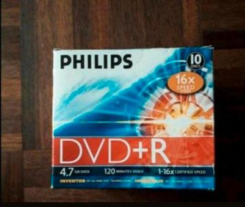 NIEUW doos philips dvd+r 4.7gb case 16x speed 10x ehv/mierlo beschikbaar voor biedingen