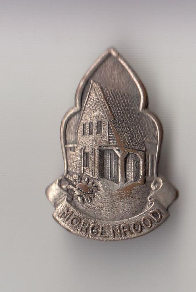Oisterwijk Morgenrood broche, Verzamelen, Speldjes, Pins en Buttons, Gebruikt, Speldje of Pin, Overige onderwerpen, Ophalen of Verzenden