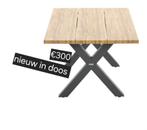 Garden impressions Aluminium onderhoudsvrije tafel Teaklook, Tuin en Terras, Ophalen, Nieuw