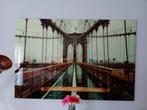 Glas Schilderij Brooklyn Bridge 100x150cm, Ophalen