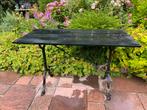 Tuintafel ijzer onderstel (57x120 blad), Tuin en Terras, Ophalen, Zo goed als nieuw, Rechthoekig, Metaal