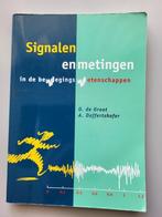 Signalen en metingen in de bewegingswetenschappen., Boeken, Ophalen of Verzenden, Gelezen, WO, G. De groot. A. Daffertsh