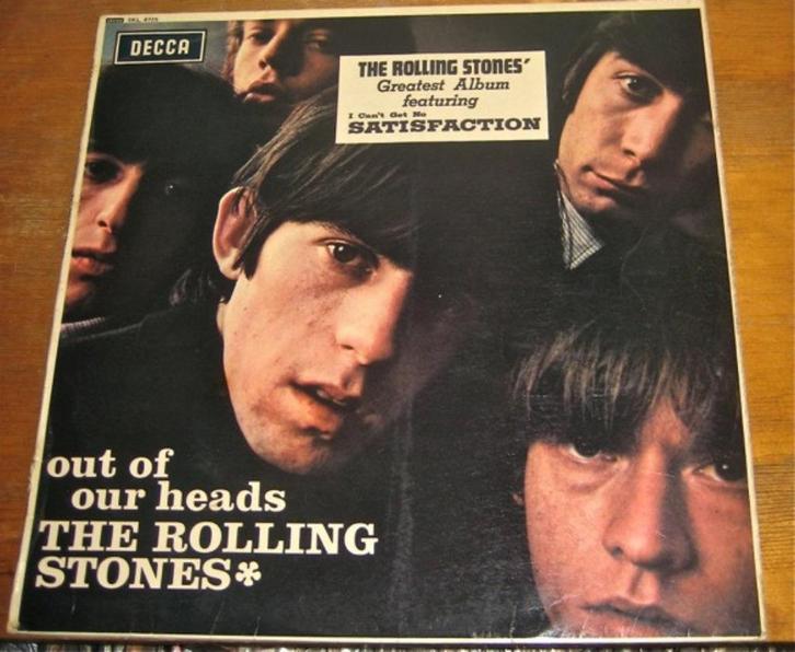LP Rolling Stones Out Of Our Heads SKL 4725 met SATISFACTION, Cd's en Dvd's, Vinyl | Rock, Zo goed als nieuw, Poprock, Overige formaten