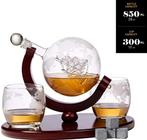 Whisky Globe Set - Wereldbol Decanteerkaraf, Antiek en Kunst, Ophalen of Verzenden