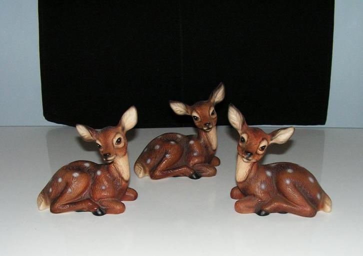 Vintage Hertenbeeldjes, Verzamelen, Beelden en Beeldjes, Gebruikt, Dier, Ophalen of Verzenden
