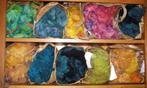 schapenwol regenboog geverfd spinnen vilten spinnewiel, Ophalen of Verzenden, Nieuw, Materiaal