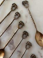 Set van 8 vintage theelepels met olifant, Ophalen of Verzenden