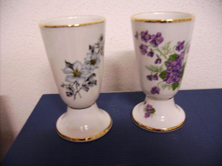 koffiebekers l'hirondelle (2 stuks) + koffielepels, Antiek en Kunst, Antiek | Servies los, Ophalen of Verzenden