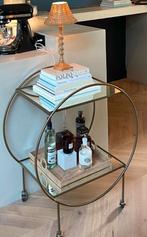 Serveerwagen/Bar Cart/Trolley, Huis en Inrichting, Tafels | Bijzettafels, Ophalen, Minder dan 55 cm, Metaal of Aluminium, Zo goed als nieuw