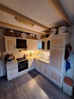 Complete keuken met massief eiken fronten, Huis en Inrichting, Keuken | Complete keukens, Hoekkeuken, Gebruikt, Graniet of Steen