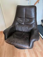 Fauteuil leer, Huis en Inrichting, Fauteuils, Ophalen, Zo goed als nieuw, 50 tot 75 cm, Leer