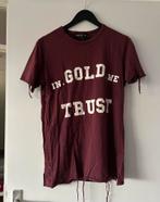 In Gold We Trust dames shirt wijnrood, maat S, Kleding | Dames, T-shirts, Ophalen of Verzenden, Zo goed als nieuw, Rood, Korte mouw