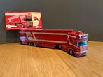 Tekno Scania 144 Fleurs v d eikel met doos, Ophalen of Verzenden, Gebruikt, Bus of Vrachtwagen