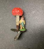 Antieke dubbel kerstversiering op klip, Ophalen of Verzenden