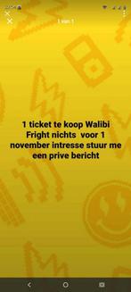 Walibi ticket 1 november te koop orginele in pre sale gekoch, Tickets en Kaartjes, Eén persoon, Ticket of Toegangskaart