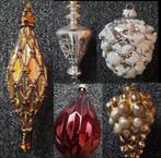 10 x grote kerstornamenten / versiering van dik glas, Diversen, Kerst, Ophalen of Verzenden, Zo goed als nieuw