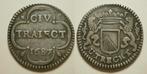 Utrecht Stad Duit zilver 1687 over 1686 .. PIEDFORT .. R4, Postzegels en Munten, Vóór koninkrijk, Zilver, Ophalen of Verzenden