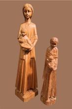 Authentieke Rwanda Houten Maria Beelden met Kindje Jezus, Ophalen of Verzenden