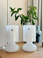 2 mooie witte glazen Lykta lampjes vintage jaren 90, Huis en Inrichting, Lampen | Tafellampen, Ophalen of Verzenden, Zo goed als nieuw