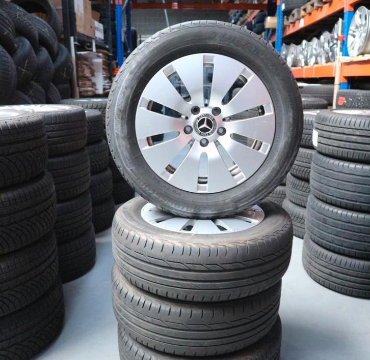 Mercedes C-klasse s205 w205 16 inch + zomerbanden 5x112, Auto-onderdelen, Banden en Velgen, Banden en Velgen, Zomerbanden, 16 inch