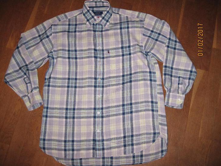 Arrow blauw geruit overhemd maat L, Kleding | Heren, Overhemden, Gedragen, Halswijdte 41/42 (L), Blauw, Ophalen of Verzenden