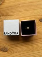 Glinsterende Verhoogde Hartring Rosé verguld pandora gewild, Verzenden, Zo goed als nieuw, Roze, Dame