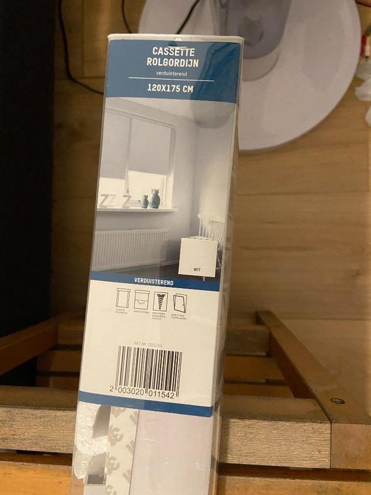 Verduisterend rolgordijn 120x175 cm (wit), Huis en Inrichting, Stoffering | Gordijnen en Lamellen, Nieuw, 150 tot 200 cm, 100 tot 150 cm