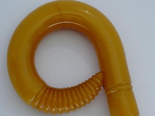 Zware Bakeliet/Catalin paraplu greep in amber/barsteen, Sieraden, Tassen en Uiterlijk, Paraplu's, Zo goed als nieuw, Verzenden