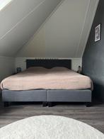 Boxspring 2 personen antraciet, Huis en Inrichting, Slaapkamer | Boxsprings, Ophalen, Tweepersoons, Zo goed als nieuw, 200 cm