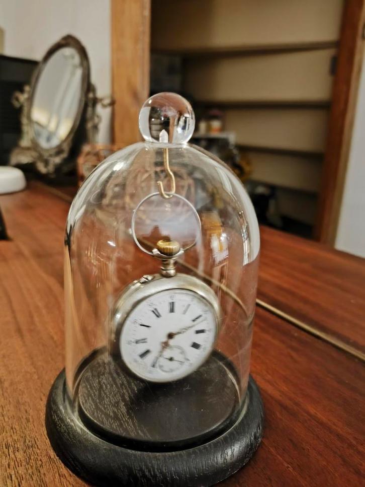 Antiek zilveren zakhorloge, niet werkend, Antiek en Kunst, Antiek | Klokken, Ophalen of Verzenden
