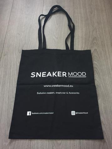 SNEAKER MOOD zwarte linnen tas/ shopper ~ TH0500 beschikbaar voor biedingen
