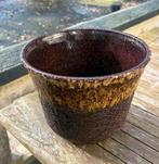 Fat lava retro vintage  bruine bloempot, Gebruikt, Rond, Binnen, Ophalen of Verzenden