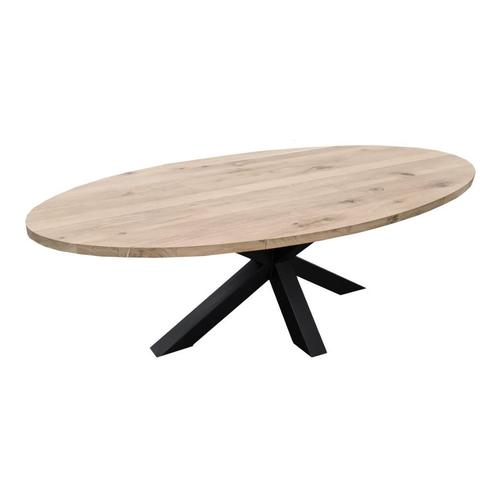 eettafel | eiken tafelblad | tafel ovaal | eettafel ovaal, Huis en Inrichting, Tafels | Eettafels, Nieuw, 100 tot 150 cm, Vijf personen of meer