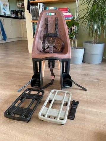 Thule Yepp Maxi fietsstoel achterzitje bruin + 2 adapters beschikbaar voor biedingen
