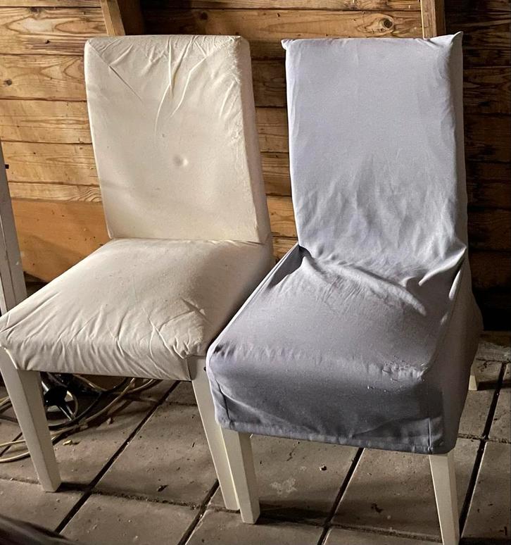 GRATIS 2x Eetkamerstoel z.g.a.n.  IKEA Hendriksdal, Huis en Inrichting, Stoelen, Zo goed als nieuw, Twee, Hout, Wit, Ophalen