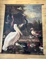 Schilderij op Textiel - 130x170cm “Het drijvend veertje”, Ophalen, 125 cm of meer, Zo goed als nieuw, Schilderij